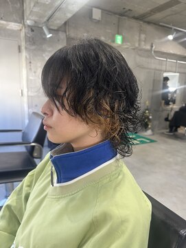 ラック(LUCK) ウルフパーマ/船橋/くすみベージュ/細めハイライト