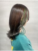 イヤリングカラー×グリーンカラー