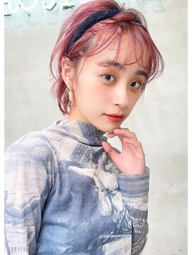 ロジッタ(ROJITHA) 【ROJITHA原宿表参道】オシャレピンク×シースルーバング