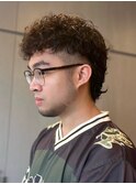調布マレットヘアアップバングツイストスパイラルパーマ