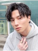 名古屋栄縦落ちツイストスパイラルパーマセンターパート緩め