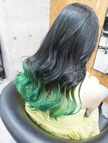 ヘアテリア リュウ 大塚(hair teria ryu) グラデーションカラー/グリーン/ロングレイヤー