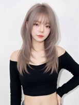 スターズ 船橋(STARS)&nbsp;ミルクティーベージュ　ウルフレイヤー　ハッシュカット