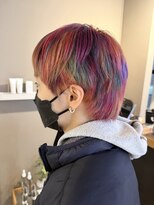 派手髪・ハイトーンカラー・デザインカラー・ブリーチ専門美容室&nbsp;レインボーカラーデザインカラー派手髪原色カラーカラーバター