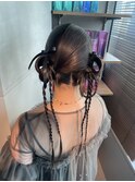 【ツインカチモリ】結婚式銀座お団子カチモリタイトヘアセット