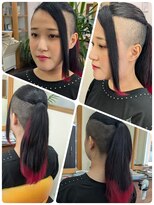 クリア 美容室&nbsp;エンドカラー☆裾カラーレッド