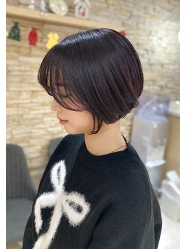アロマ ヘアー ルーム 新宿店(AROMA hair room) 大人美人 丸みショートボブ