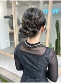 お呼ばれシニヨンヘアアレンジ【Emma】【Ato.明石】