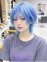 デイズ(days)&nbsp;ハイトーンウルフカット/ネイビーブルーショート