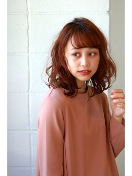 リンネ(Lin'ne) ふわふわウルフ/暖色系カラー/ミルクティーピンク/透明感