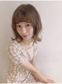 ふんわり外ハネミディアムヘア☆