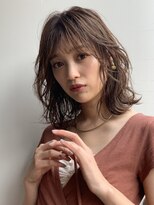 ブラウヘアアンドケア(care)&nbsp;外ハネミディ&スターダストアッシュ