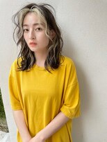 ソイ 下北沢(soi)&nbsp;【White Beige】インナーカラー / ウェーブミディアム