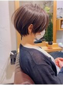 絶壁解消×白髪染めイルミナカラー×前下がりくびれショート永田