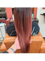 ボアップ 京橋店(boappu)&nbsp;#プルエクステ#ロングヘア#赤色ヘア