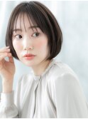 ミストバング小顔シンプルツヤ髪ショートボブb古河20代30代40代