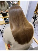 20代 30代 40代縮毛矯正ロングストレート髪質改善ココアベージュ