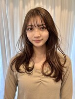 ニュアンス　小顔　アンニュイロング　ブラウン