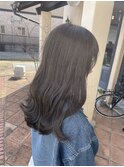 ブリーチなしの傷まないグレージュ