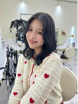 シェノン サントル(CHAINON CENTRE)&nbsp;グレーベージュ/レイヤーロング/黒髪