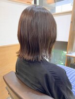 スクエアウーノ 博多(SQUARE＊UNO HAKATA)&nbsp;20代30代　外ハネ　艶カラー　ブラウンカラー　ミディアム