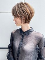 ショートボブ髪型30代40代50代前髪あり前髪なし面長丸顔【荒牧】
