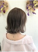 外ハネボブ×ハイライトグレージュ
