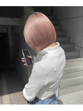 ラ キング(LA KING) 切りっぱなしボブ×ミルクティー