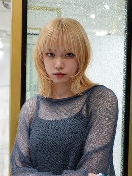 アンドシャルム 心斎橋(&CHALME) ブロンドミディアムレイヤー