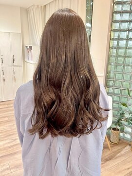アール ヘアー デザイン(r hair design) ゆるふわロングベージュカラーブリーチしない透明感カラー