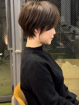 ビューブルー 亀戸錦糸町(VIEW BLUE)&nbsp;美髪シアーカラーピンクブラウンショートカット切りっぱなしボブ