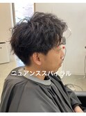 ニュアンススパイラルパーマ/スパイキーショート/韓国マッシュ