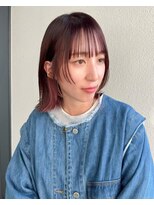 リアラバイアルティナ 船橋店(Liara by artina)&nbsp;姫カットレイヤーアプリコットオレンジチェリーレッド