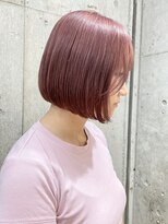 原宿ピンクベージュピンクミルクティーブリーチありダブルカラー
