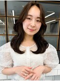【透明感韓国エギョモリ】シースルーバング大人可愛い小顔カット