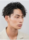 センターパートウルフカットツイストスパイラルパーマゆるめ20代