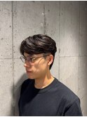 自然な毛流れでラフにキマるセンターパート×ニュアンスパーマ