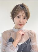 グランマッシュ/細めハイライト/ショート/白髪ぼかし/前髪☆96
