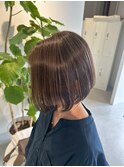 シルキーストレートボブ×ミニウルフ