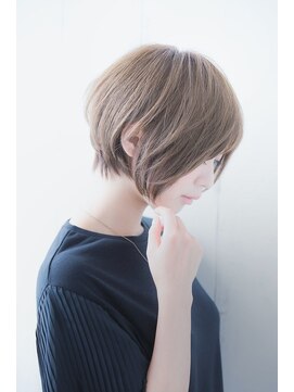 セイドット オモテサンドウ(Say. omotesando) Say.丸みショートショートボブブリーチヘーゼルグレージュ韓国風