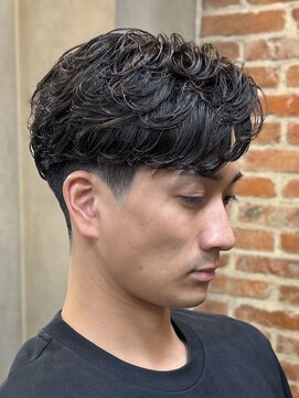 ハーフバック/ビジネススタイル/ウェーブパーマ