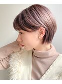 髪質改善メテオカラー◇ラベンダーベージュ◇くびれショート