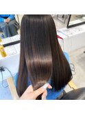 大人ガーリーダークアッシュ似合わせカットミディアムレイヤー