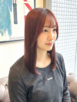 ノア(no_a) カシスチェリーブラウン×ミディストレート