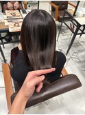 髪質改善　トリートメント　ブラウンカラー