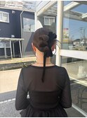 ヘアアレンジ/お出かけヘア/リボンアレンジ