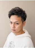 刈り上げ爽やかツーブロックシースルーマッシュスタイル20代30代