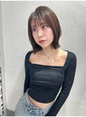 切りっぱなしボブ×シアーブラウン