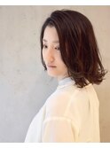 抜け感モードワンレンLOB