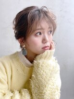 ゆるっとおだんごヘア_エアリーミディショートパーマ_8391